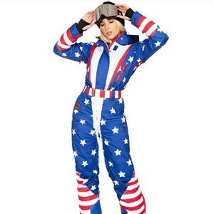 Tipsy Elves American Themed Women’s Ski Suit | Size Medium | New, Barely Used